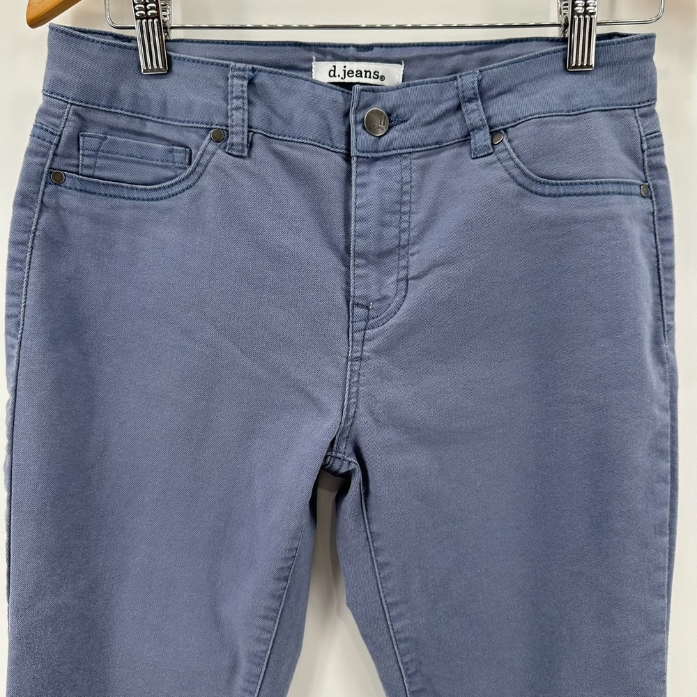 D. Jeans Womens 6 Blue Classic Five Pocket Stretch Metallic Grommet Detail Hem